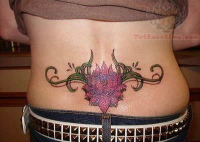 Lotus Lowerback Flower Tattoo